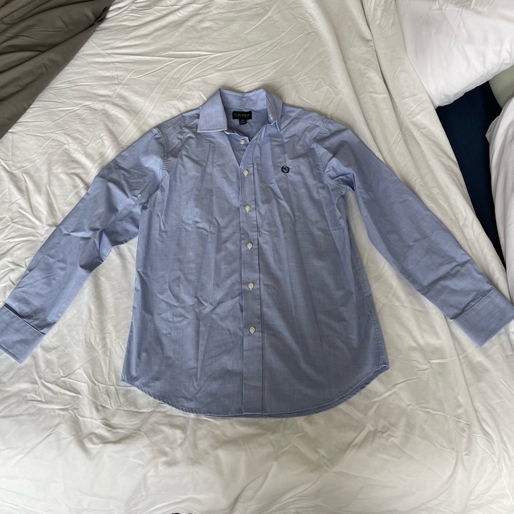 Ralph Lauren Boys Size 16 Boue Button Down